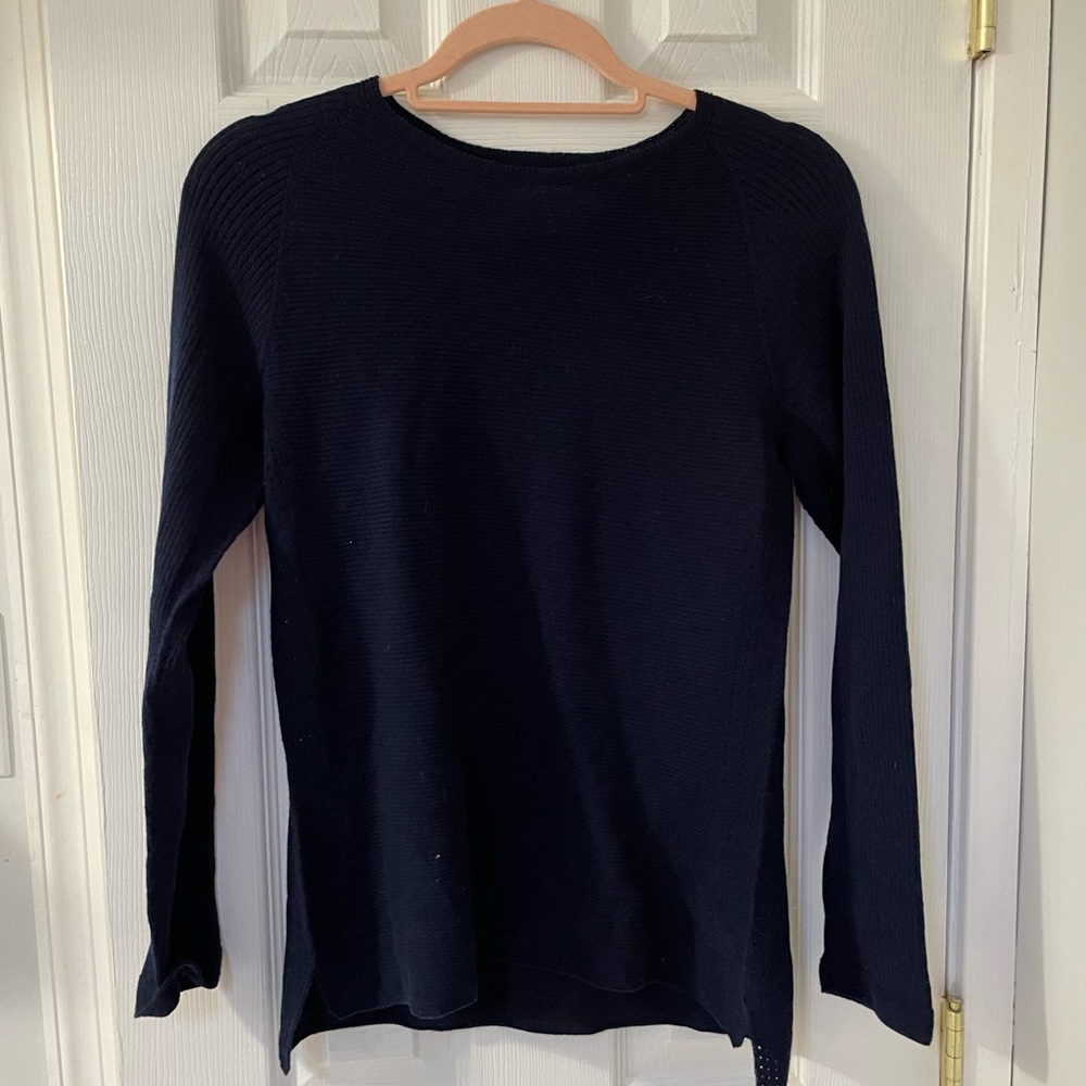 Ministry of Supply Navy Wool Crew Neck Sweater